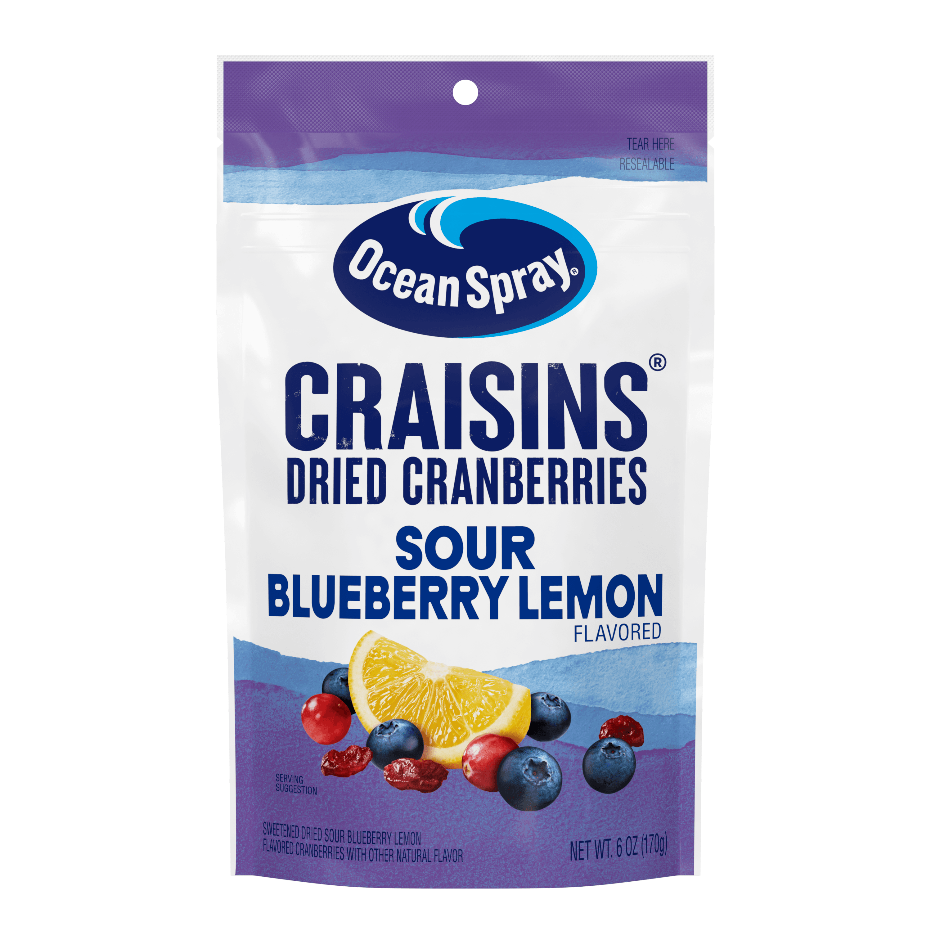 6oz OS Craisins Sour Blueberry Lemon front