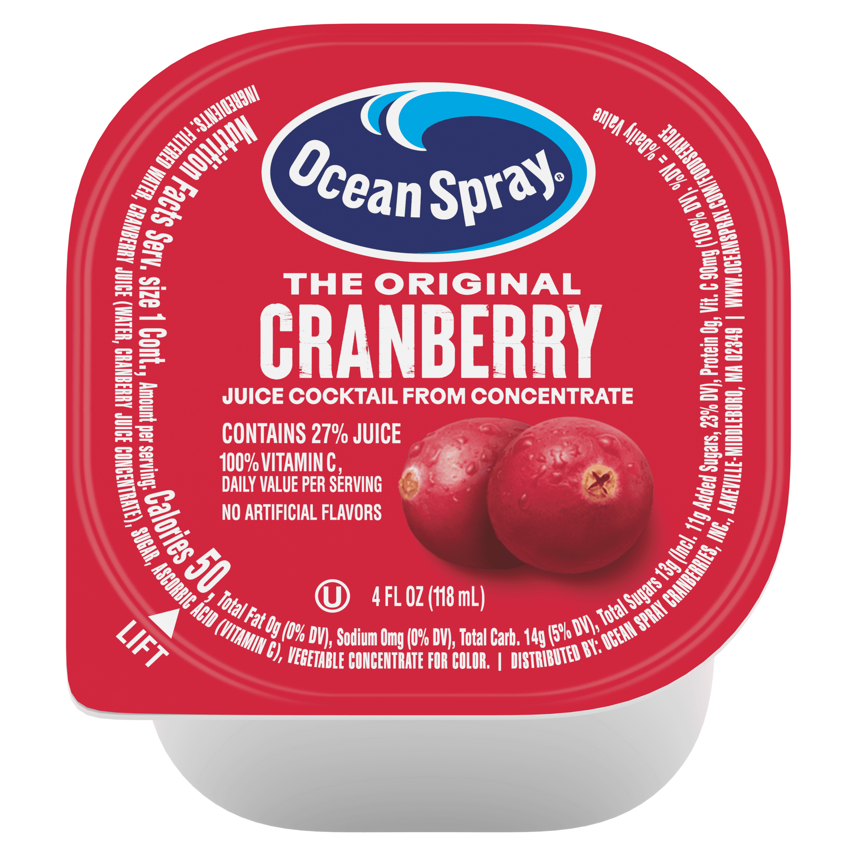 Ocean Spray 4oz Cranberry CJC plunge(7306)