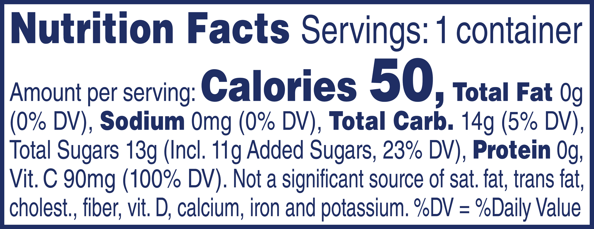 Nutrition Label