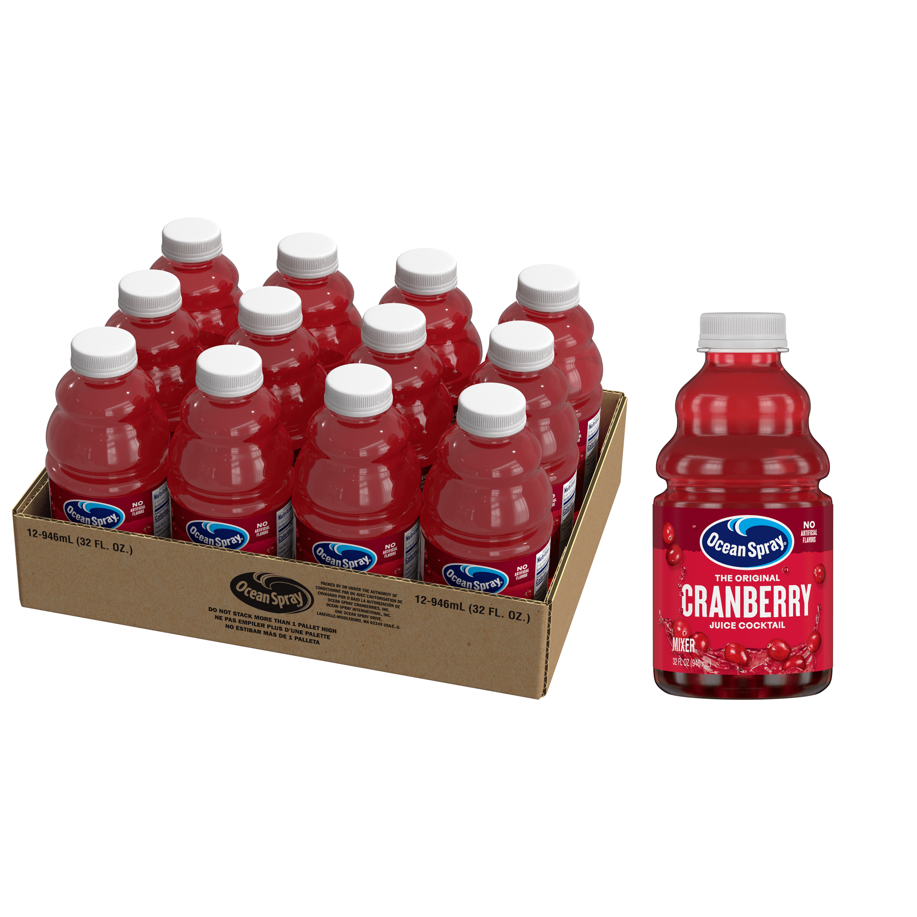 12 32oz OS Bar Pac Cranberry Open Tray