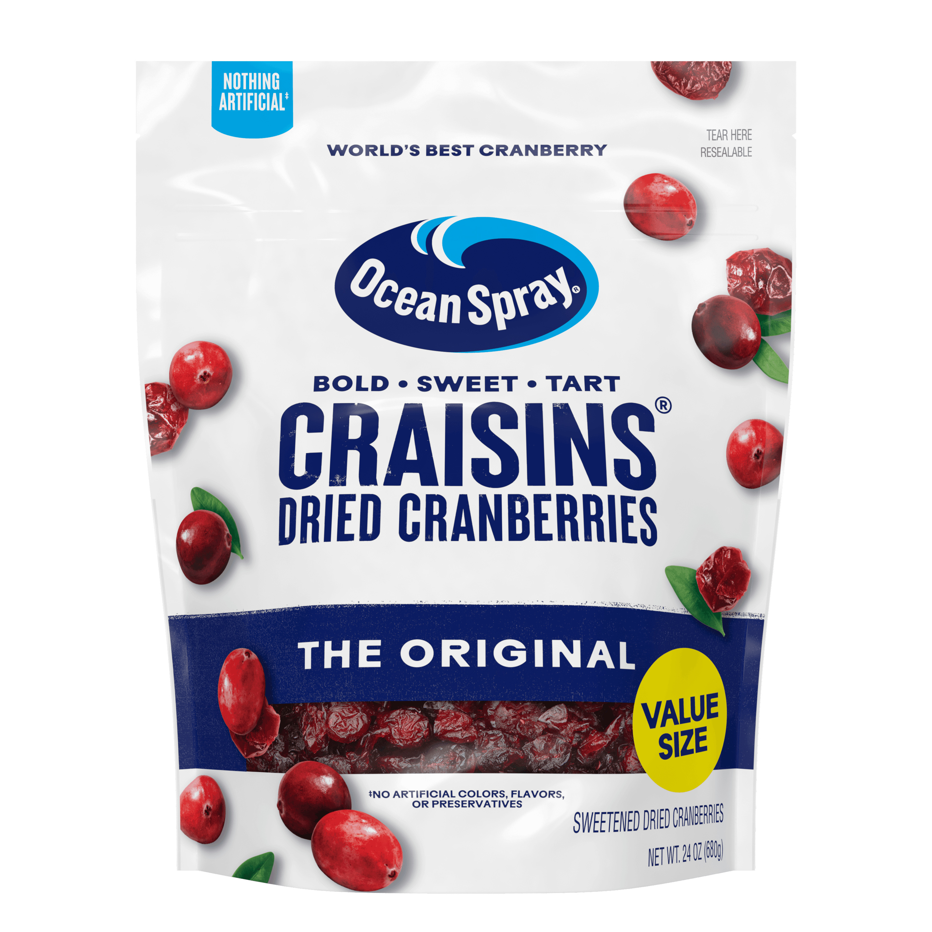 24oz OS Craisins Original front