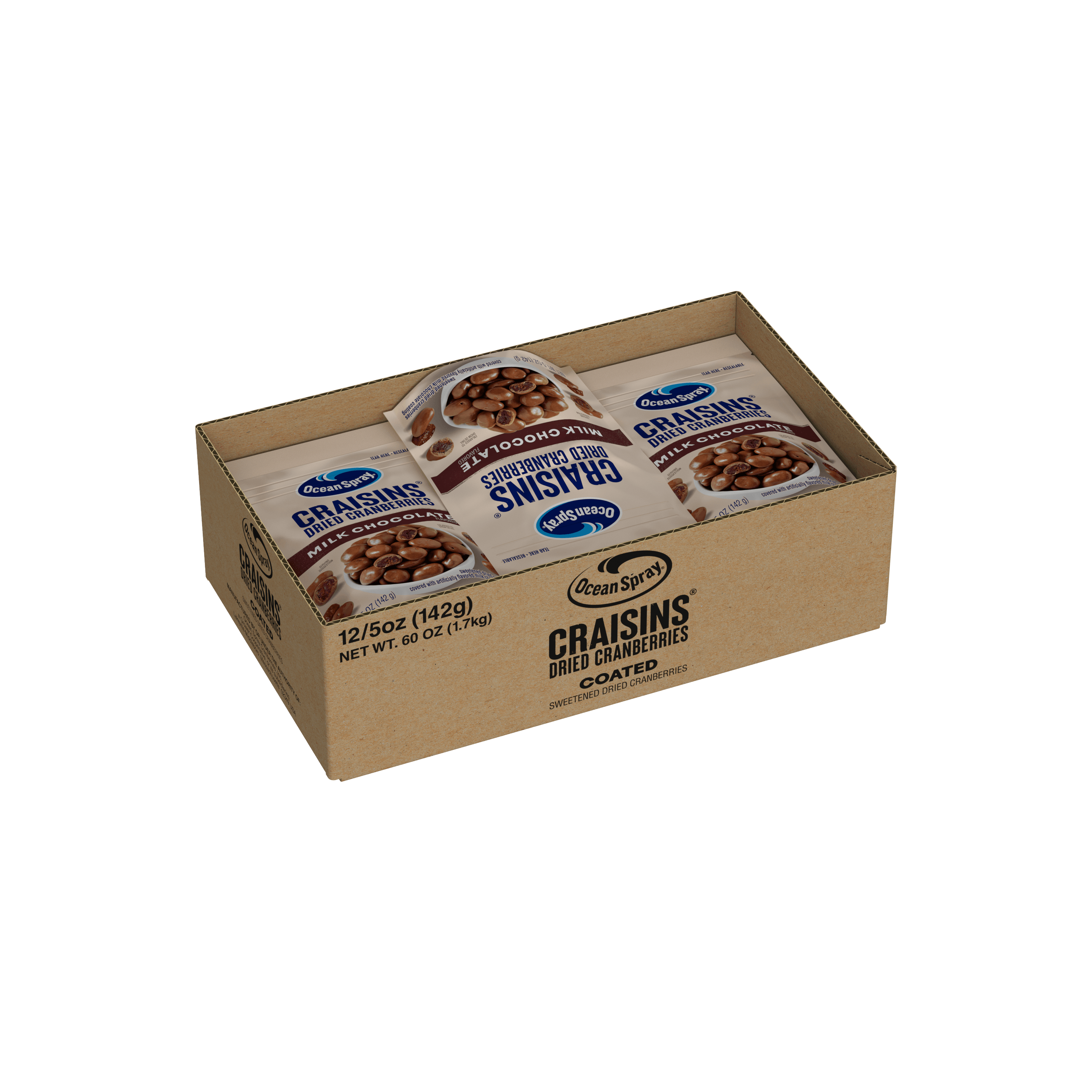 Craisins 12ct 5oz Case open Milk Choc 3