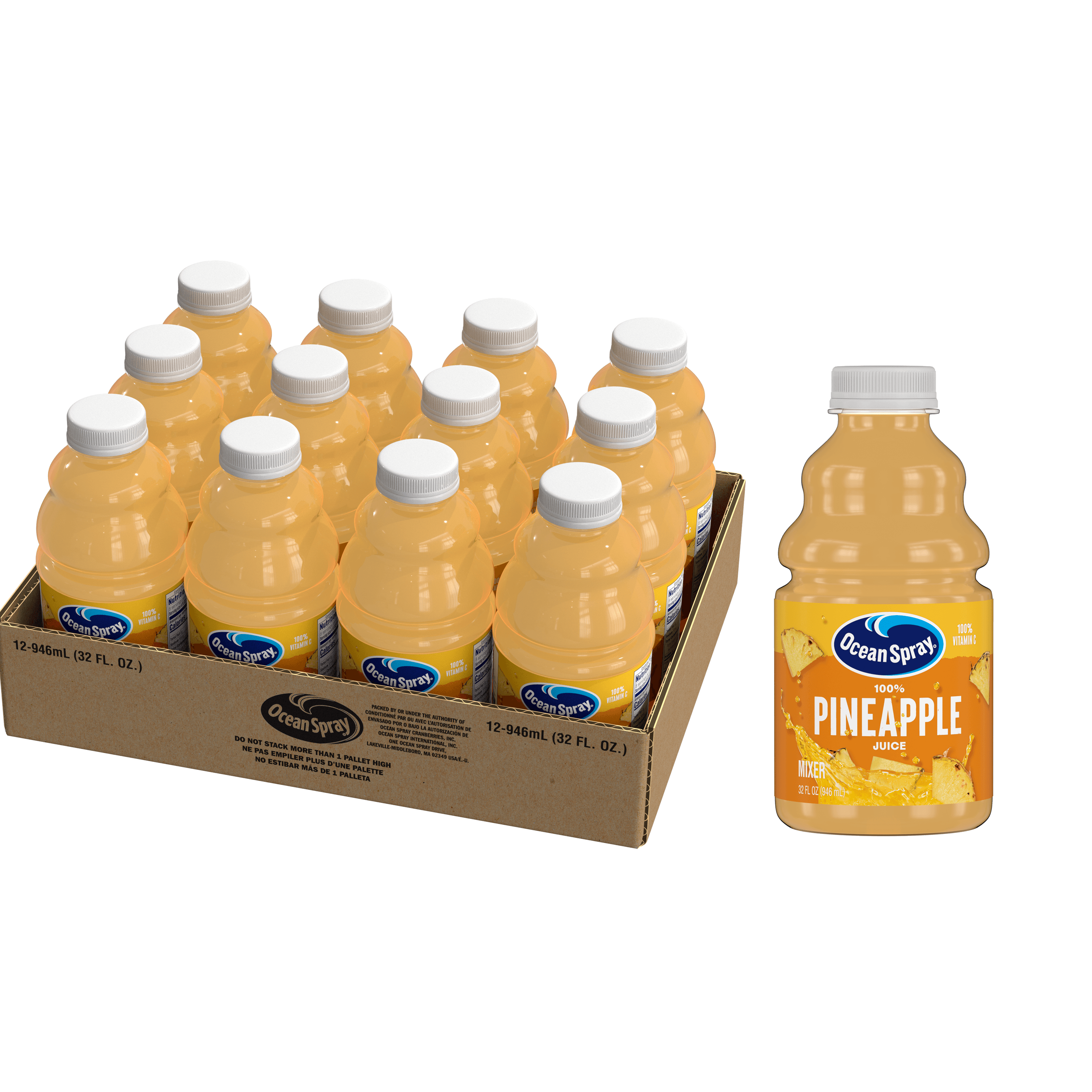 12 32oz OS Bar Pac Pineapple Open Tray