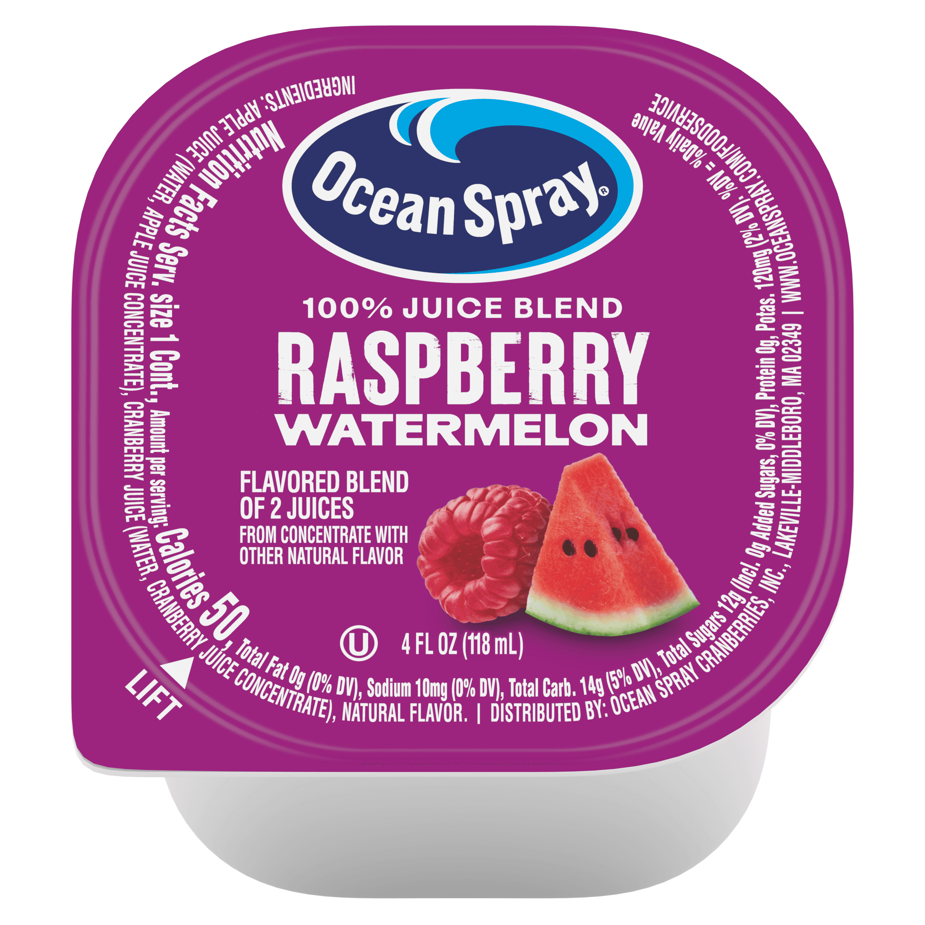 Ocean Spray 4oz 100prcnt Rasp Watermelon plunge